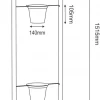 Lampa Podłogowa z kwietnkiem FLORES Czarny 1xE27 Zestaw z doniczkami * Luminex Best