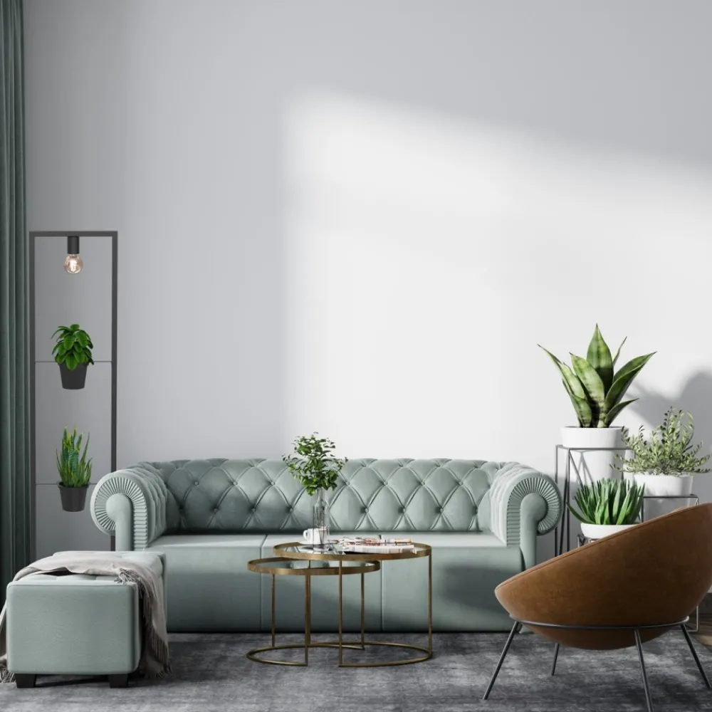 Lampa Podłogowa z kwietnkiem FLORES Czarny 1xE27 Zestaw z doniczkami * Luminex Best