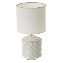 Lampa stojąca biała z ceramiczną podstawą 28 cm * HowHomely Sale
