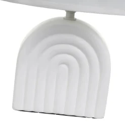 Lampa stojąca ceramiczna biała z abażurem 31 cm * HowHomely Online