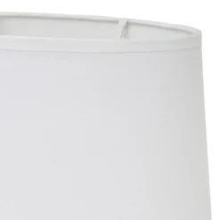 Lampa stojąca ceramiczna biała z abażurem 31 cm * HowHomely Online