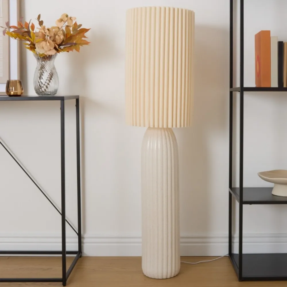 Lampa stojąca Kenan 122 cm beżowa * Atmosphera Clearance