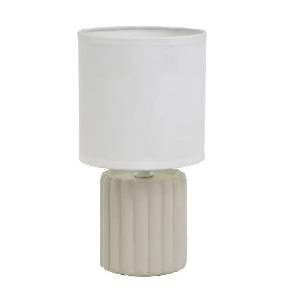 Lampa stojąca na ceramicznej podstawie Taupe 24 cm * HowHomely Sale