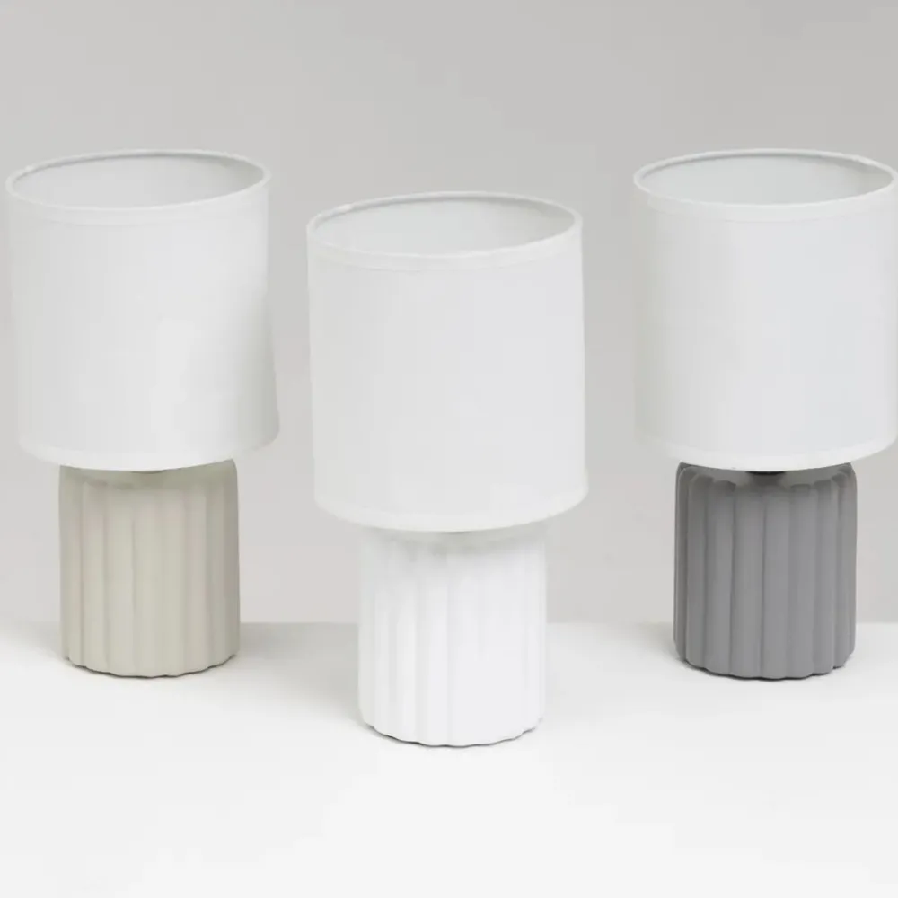 Lampa stojąca na ceramicznej podstawie Taupe 24 cm * HowHomely Sale