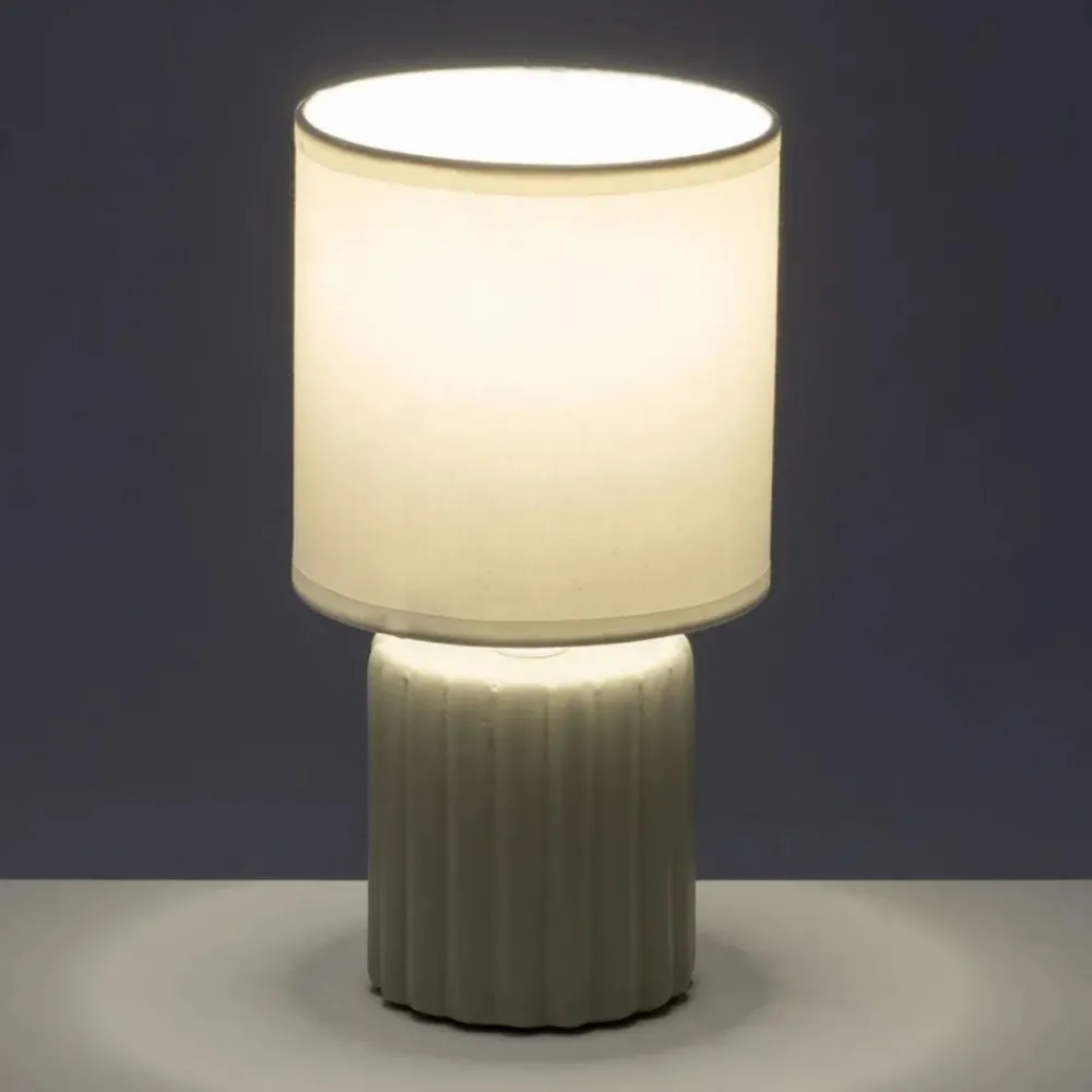 Lampa stojąca na ceramicznej podstawie Taupe 24 cm * HowHomely Sale