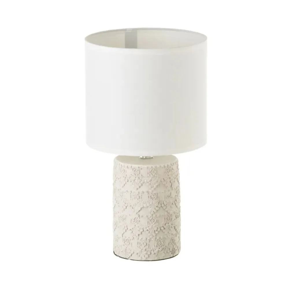 Lampa stojąca na zdobionej beżowej podstawie 34 cm * HowHomely Best