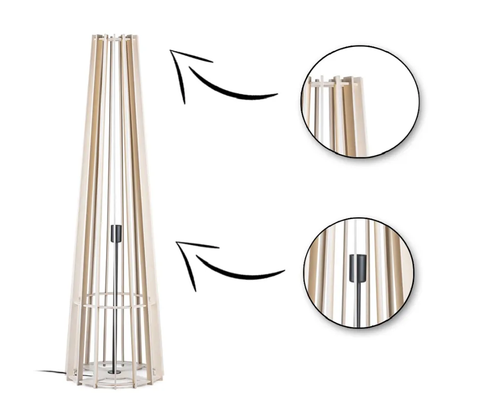 Lampa stojąca podłogowa 130 cm PLYWOOD * Luminex Clearance
