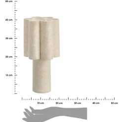 Lampa stołowa beżowa len 43 cm * GIFTDECOR Best