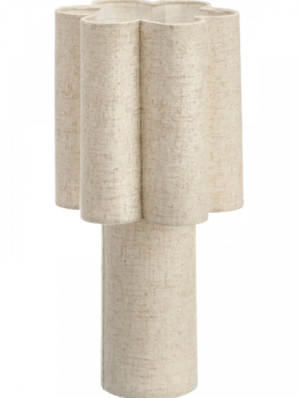 Lampa stołowa beżowa len 43 cm * GIFTDECOR Best