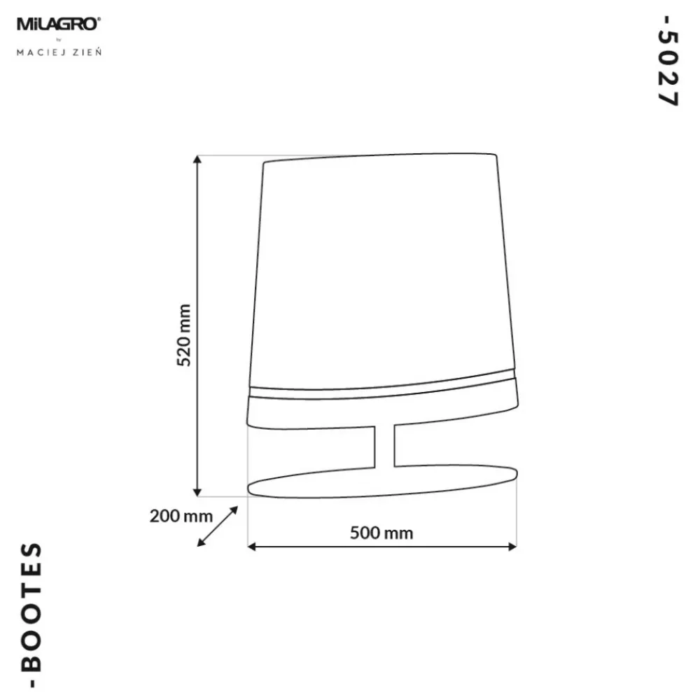 Lampa Stołowa BOOTES Złoty Abażur 1xE27 50x52cm * Eko-light New