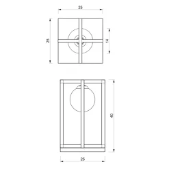 Lampa Stołowa DIEGO Czarny Szklany Klosz 1xE14 40cm * Eko-light New
