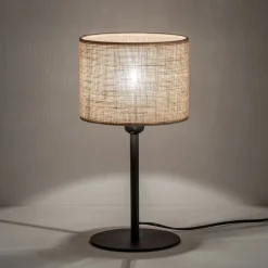 Lampa stołowa JUTA czarna abażur juta1xE27 * TK Lighting New