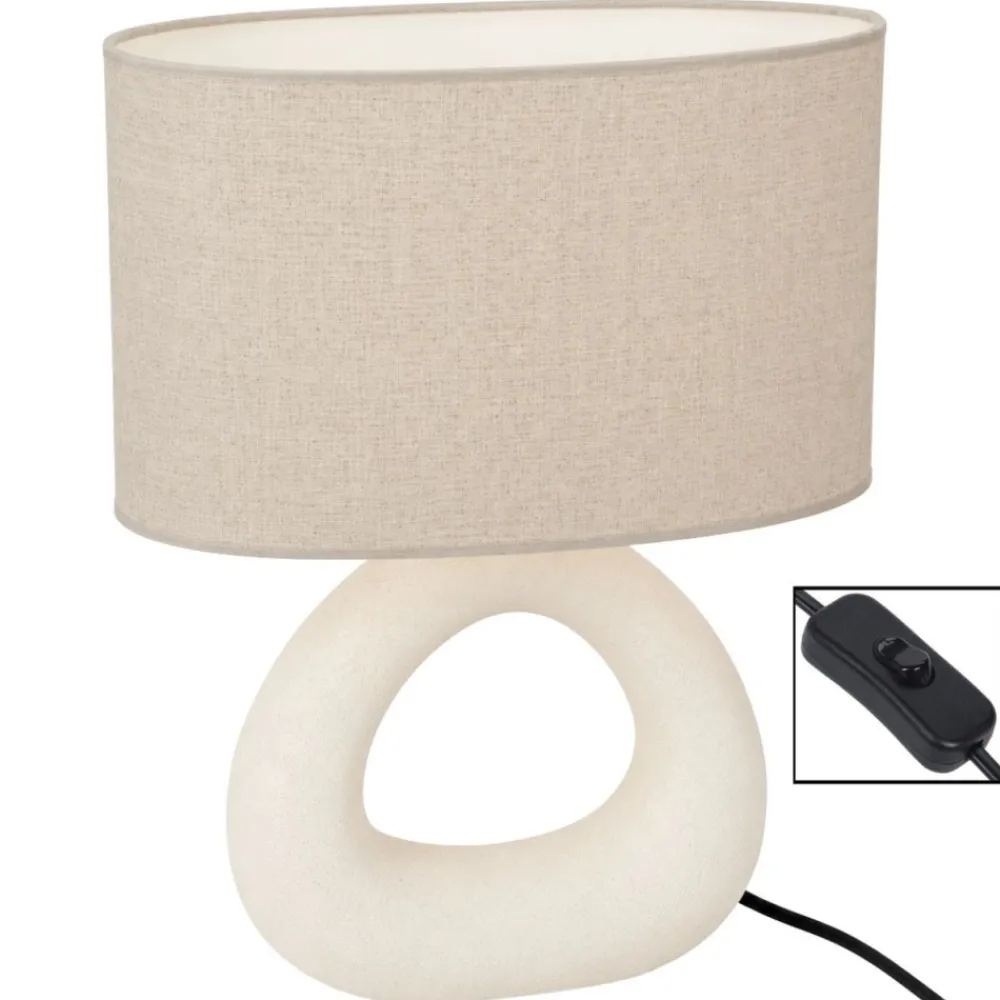 Lampa stołowa kremowa h33,5 cm * Hot