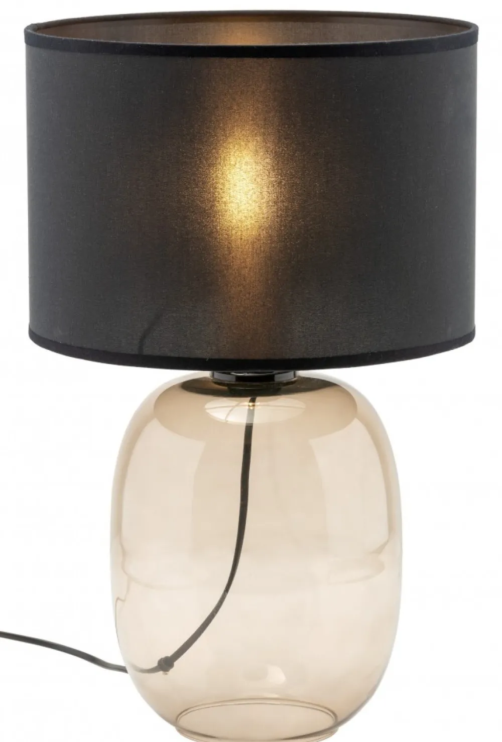 Lampa Stołowa MELODY Topaz Czarny Abażur 1xE27 48cm * TK Lighting New