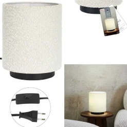 Lampa stołowa MOONA boucle krem 25 cm * HowHomely Hot