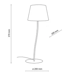 Lampa stołowa NICOLA brązowa abażur len 1xE27 * TK Lighting Discount