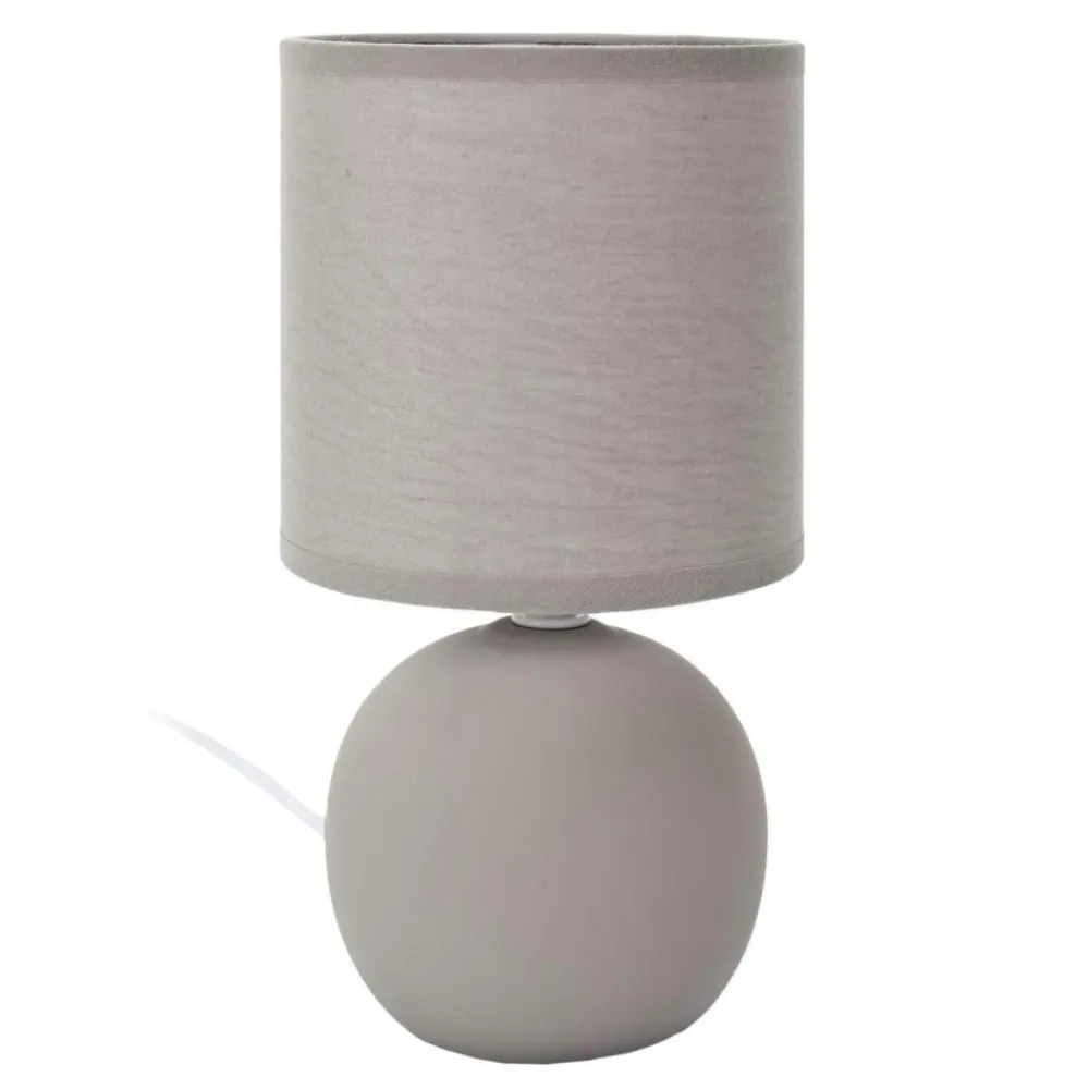 Lampa stołowa ORBA szara 25 cm kulista * HowHomely Online