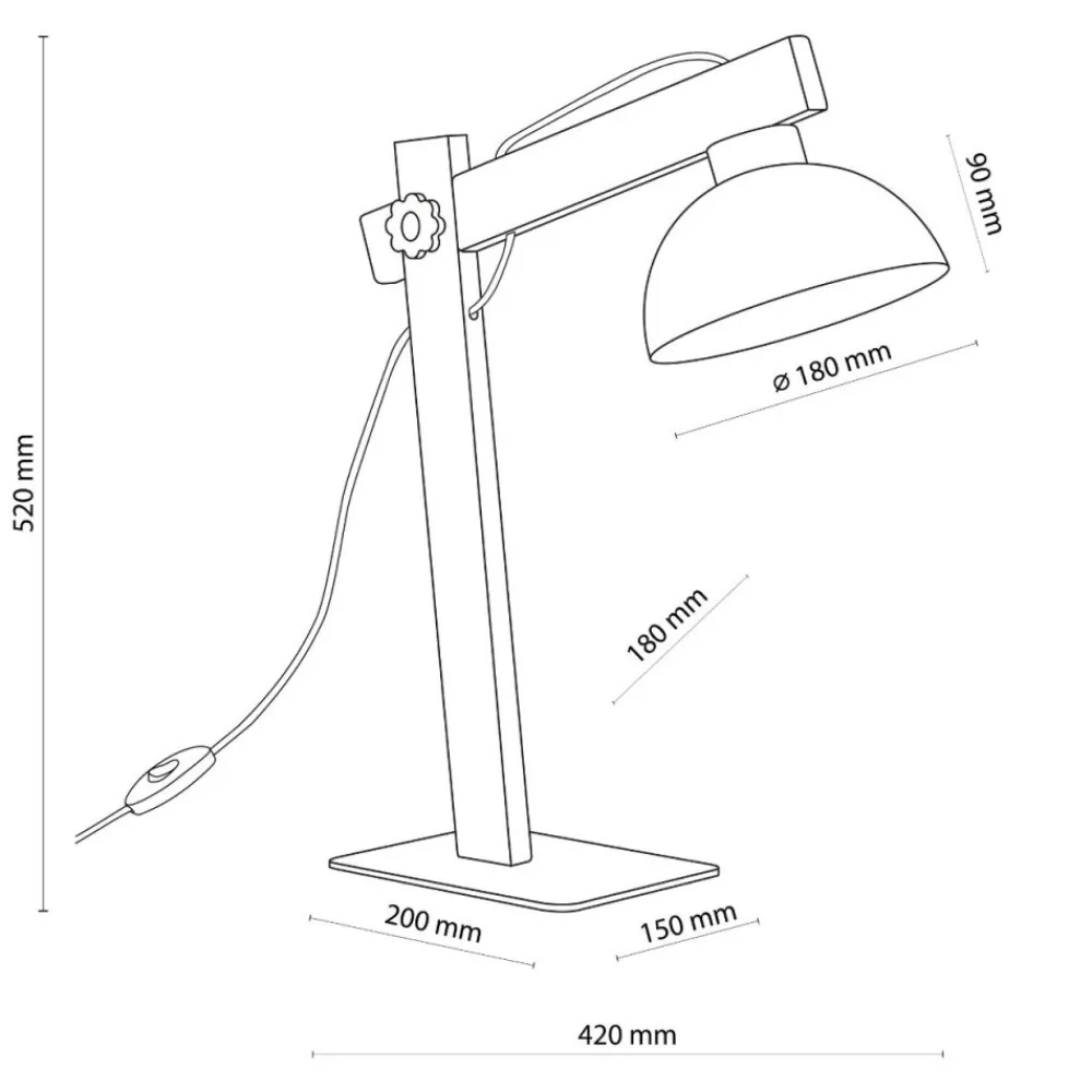 Lampa stołowa OSLO sabia beżowa 1xE27 * TK Lighting New