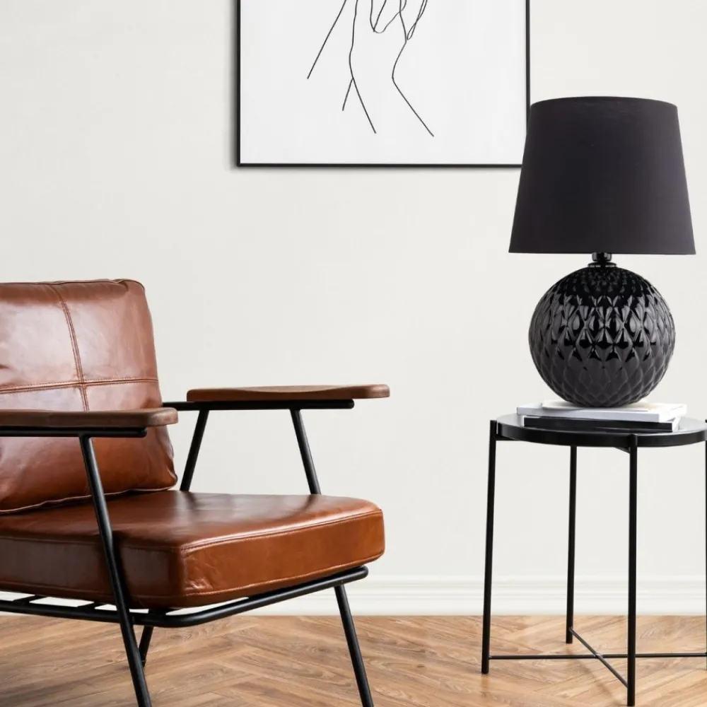 Lampa stołowa SANTANA czarna 1xE27 * TK Lighting Discount
