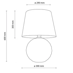 Lampa stołowa SANTANA czarna 1xE27 * TK Lighting Discount