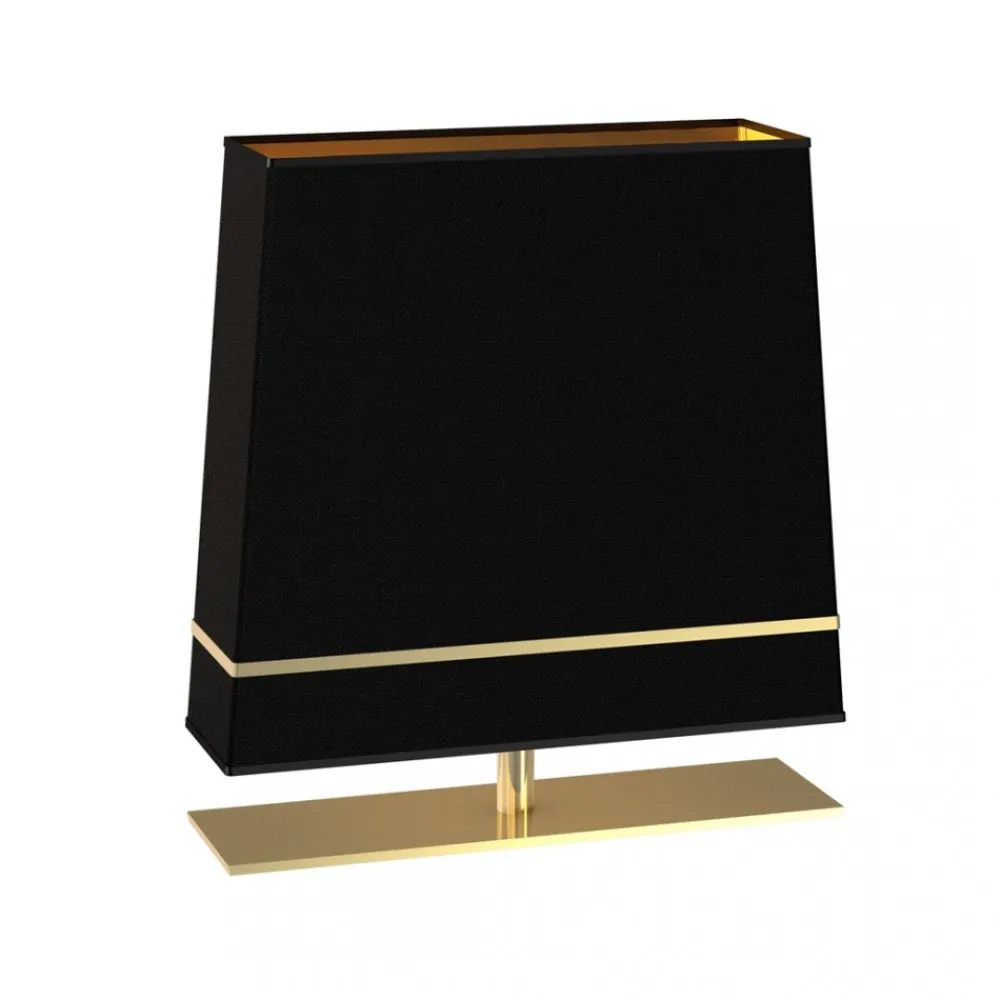 Lampa Stołowa VOLANS Czarny Złoty Abażur 1xE27 50x52cm * Eko-light Clearance