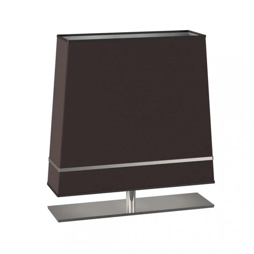 Lampa Stołowa VOLANS Srebrny Brązowy Abażur 1xE27 50x52cm * Eko-light Hot