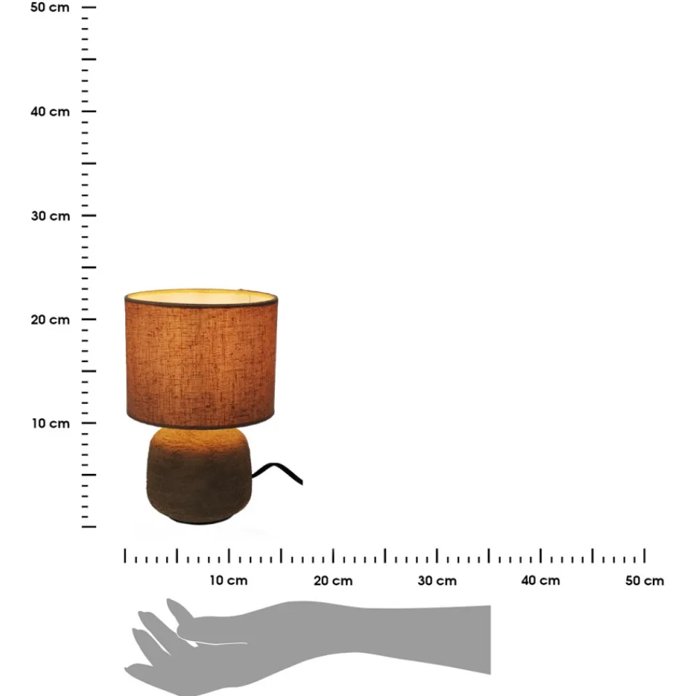 Lampa stołowa z abażurem beżowa 21,5 cm * H&S Decoration Discount