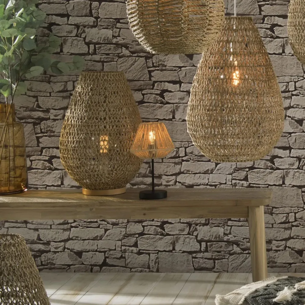 Lampa stołowa z naturalnym abażurem Jily * Atmosphera Clearance