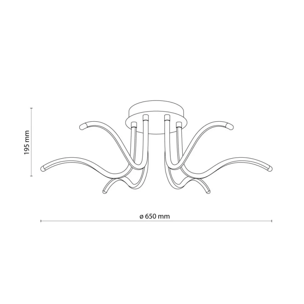 Lampa sufitowa ALEXO czarna 1xLED 29W * TK Lighting