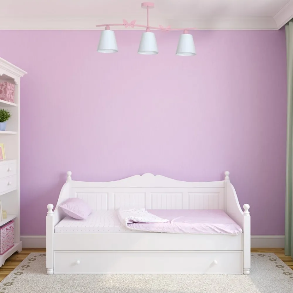 Lampa Sufitowa ALICE Różowy Abażury 3xE14 * Eko-light Online