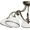 Lampa Sufitowa ANTICA Złoty Czarny Szklany Klosz 5xE27 * Luminex Discount