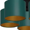 Lampa Sufitowa ARDEN Zielony Złoty Abażur 5xE27 * Luminex Sale