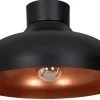 Lampa Sufitowa BASCA Czarny Miedziany Metalowy Klosz 1xE27 40cm * Luminex Outlet