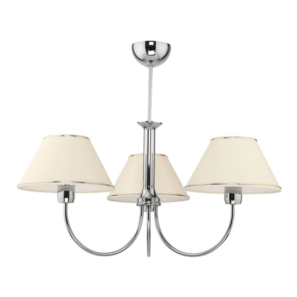 Lampa Sufitowa BEGAMO Srebrny Beżowy 3xE27 * Jupiter Discount