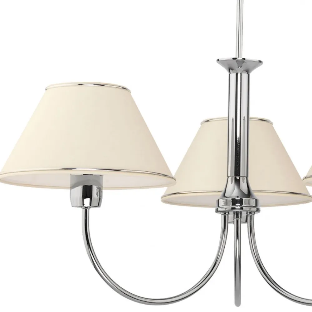 Lampa Sufitowa BEGAMO Srebrny Beżowy 3xE27 * Jupiter Discount