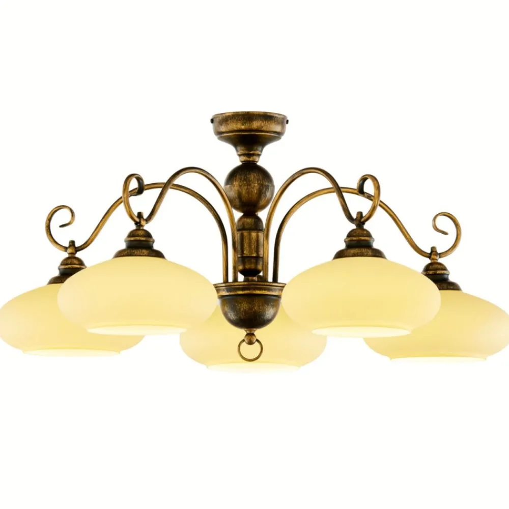 Lampa sufitowa BOLERO złoty patynowany 5xE27 * Jupiter Outlet