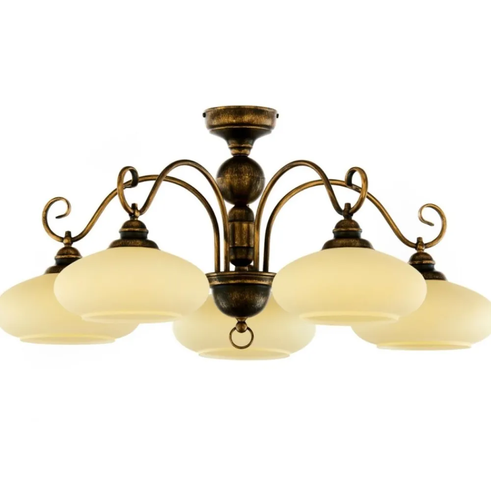 Lampa sufitowa BOLERO złoty patynowany 5xE27 * Jupiter Outlet