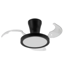 Lampa sufitowa BREEZE czarna 1xLED z wiatrakiem i pilotem * TK Lighting