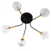 Lampa Sufitowa BURANO Czarny Transparentny Szklane Klosze 5xG9 * Jupiter Outlet