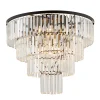 Lampa Sufitowa CRISTAL Czarny Szklane Kryształy 12xE14 71cm * Nowodvorski