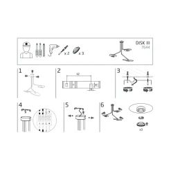 Lampa Sufitowa DISK Czarny Brązowy 3xXG53 * Nowodvorski Online