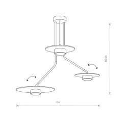 Lampa Sufitowa DISK Czarny Brązowy 3xXG53 * Nowodvorski Online