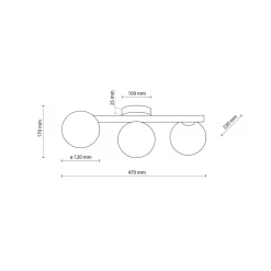 Lampa sufitowa ESTERA czarna 3xG9 * TK Lighting Discount