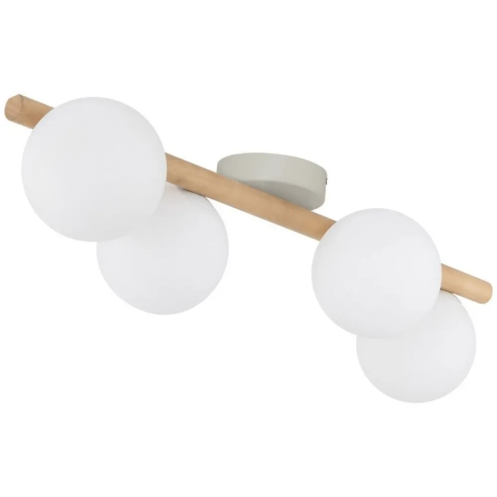 Lampa sufitowa ESTERA WOOD biała sosna 4xG9 * TK Lighting Clearance