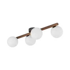 Lampa sufitowa ESTERA WOOD orzech klosz biały 4xG9 * TK Lighting Clearance