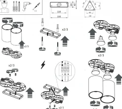 Lampa Sufitowa EYE TONE Biały Złoty 3xGU10 IP20 * Nowodvorski Sale