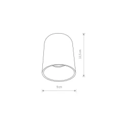 Lampa Sufitowa EYE TONE Czarny Szary 1xGU10 IP20 * Nowodvorski New