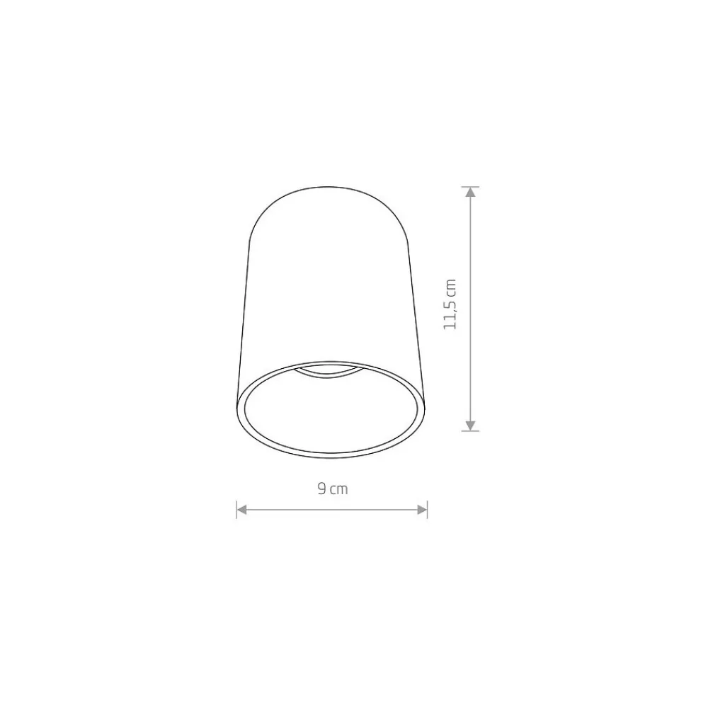 Lampa Sufitowa EYE TONE Czarny Szary 1xGU10 IP20 * Nowodvorski New