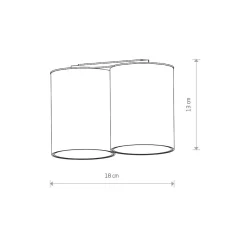 Lampa Sufitowa EYE TONE Czarny Złoty 2xGU10 IP20 * Nowodvorski Sale