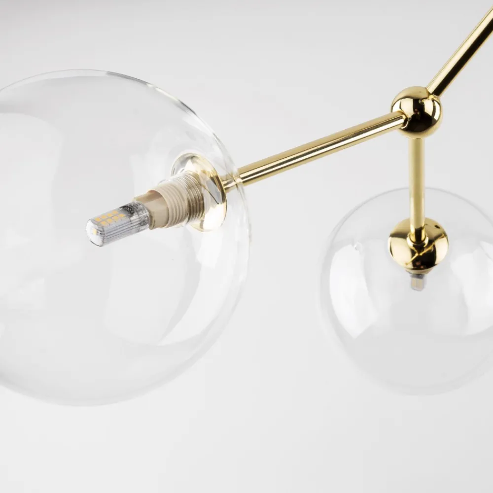 Lampa Sufitowa FAIRY Złoty Transparentne Szklane Klosze 6xG9 * TK Lighting Clearance